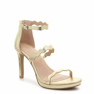 NWB Gold Litton Platform Heels